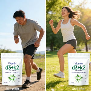 Formule 2-en-1 Vitamine <span class=keywords><strong>D3</strong></span> + <span class=keywords><strong>K2</strong></span> en gélules molles |   <span class=keywords><strong>5000</strong></span> UI <span class=keywords><strong>D3</strong></span> + 100 µg <span class=keywords><strong>K2</strong></span> |   180 comprimés pour soutenir la santé des os et du système immunitaire - Product Image 6