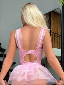 เซ็ตกางเกงชั้นในสุดเซ็กซี่สำหรับผู้หญิงชุดชุดชั้นในเซ็กซี่น่ารักสีชมพูแวววาว - Product Image 2