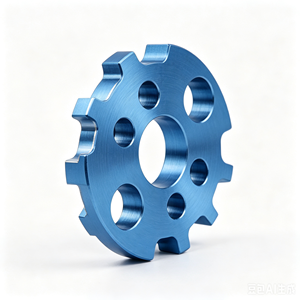 Placa de Brida de Aluminio 6061 con Forma de Engranaje, Anodizada en Azul, para Mecanizado CNC, Torneado y Fresado de Precisión, Conexión Circular, Personalizada OEM - Product Image 2