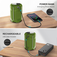 Nouveau 5000mah Lanternes Powerbank Portable Mobile Chargeur Batterie Ce Rechargeable Manivelle Power Bank Solaire Led Camping Lanterne