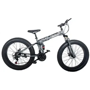 2023热卖低价全悬挂混合动力自行车城市山地可折叠男女脂肪轮胎自行车