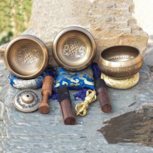 ชามร้องเพลงแบบทิเบตความสูง8ซม. เสียงบำบัดทางศาสนาทำจากทองสัมฤทธิ์สลักโลหะด้านบนขายของที่ระลึกจากโรงงาน - Product Image 1