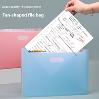 Sac d'accordéon horizontal A4 PP grande capacité étudiants papier de test vertical multicouche classeur organisateur de documents