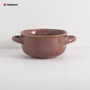 แก้วเซรามิกสไตล์นอร์ดิกสั่งทำขายส่ง ถ้วยเคลือบสีหิน ชามซุปเซรามิกเคลือบรีแอกทีฟ - Product Image 5