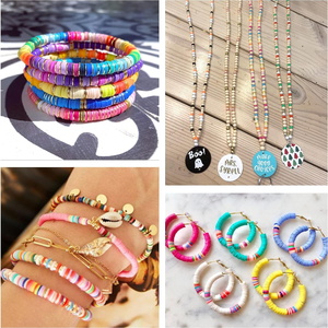 Jibaizhao 6000 Pcs 24 Color Round Ceramic <b>Clay</b> Porcelain Mixed Color <b>Beads</b> Stone Pendant Jewelry Making <b>Kit</b> <b>Bracelet</b> Necklace - Product Image 4