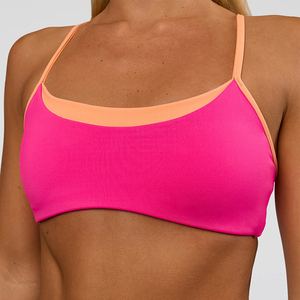 Nuevo Top Deportivo de <span class=keywords><strong>Yoga</strong></span> para Mujer con Bloques de Color, Tirantes Cruzados, Soporte Ligero y Espalda Cruzada, Ideal para Entrenamiento y Gimnasio - Product Image 3