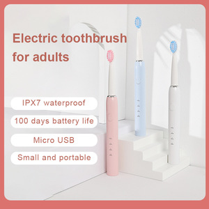 Cepillo de dientes eléctrico sónico personalizado, recargable, impermeable, con pantalla LED y control por botones para el cuidado de las encías. - Product Image 4