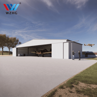 Hangar d'avion prêt à l'emploi en structure acier, conçu pour les zones à risque de typhons en Asie du Sud-Est, haute résistance et installation facile, bâtiment aéronautique