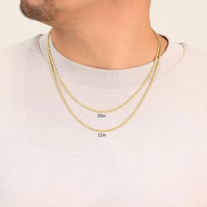 Cadena de <span class=keywords><strong>Oro</strong></span> Amarillo de 18K con Baño de <span class=keywords><strong>Oro</strong></span> Pesado (1 micrón) y Corte Diamante - 2mm - Product Image 2