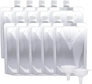 Factory Wholesale Leak-proof Bpa-free Clear Food Storage Concealable Reusable Drink Liquor Pouch Packaging For Multi-purpose