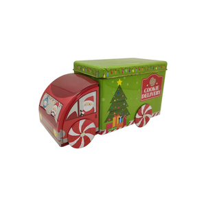 truck shape tin box for toys package truck tin can for kids empty gift tin box