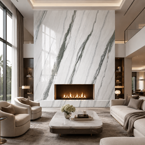 Losa de Piedra Sinterizada con Aspecto de Mármol Verde Ondulado de Pino de Montaña, Baldosa de Porcelana con Aspecto de Mármol Pulido, 1600 x 3200 x 12 mm para - Product Image 4