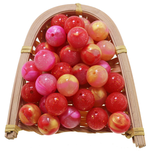 Venta al por Mayor de las Novedades del Día de San Valentín, Cuentas de Silicona Brillantes de Color Rojo y Rosa de 15 mm, Cuentas Focales Tridimensionales para Hacer Collares y Joyería - Product Image 4