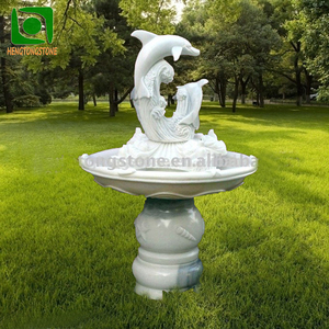Décoration de <span class=keywords><strong>jardin</strong></span> en marbre naturel sculptant une petite <span class=keywords><strong>fontaine</strong></span> d'eau <span class=keywords><strong>avec</strong></span> une statue de chérubin - Product Image 3