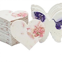 Papel de Semillas Seed Bloom Combo, Corazones y Mariposas, Papel de Semillas para Escribir, Patrón Floral, Empaquetado en Bolsa de Plástico Sellada, Día de la Madre