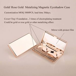 Offre Spéciale – Boîtier <span class=keywords><strong>Vide</strong></span> pour Fard à Paupières et Sourcils en Plastique Métallisé Or Rose avec Miroir – Palette de <span class=keywords><strong>Maquillage</strong></span> - Product Image 2