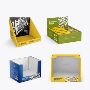 Foldable Corrugated Cardboard Counter Display Boxes for Cosmetics Ideal for Lip Balm Packaging