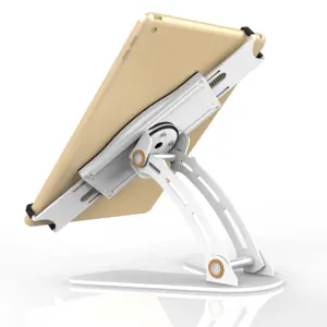 שולחן העבודה Stand עם מהדק חדש פטנט מתכת Tablet Stand נגד גניבת Tablet מחזיק סוגר עבור 7 "-13" iPad