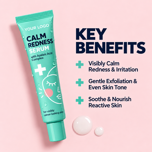 Sérum apaisant Cica Calm à 10 % d'acide azélaïque, formule végétalienne, absorption rapide, sans cruauté, apaise les rougeurs visibles et calme les peaux sensibles, ODM OEM - Product Image 2