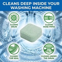 Tablettes effervescentes nettoyantes et détartrantes pour lave-linge, nettoyage en profondeur du tambour intérieur