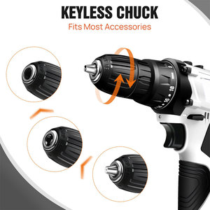 Perceuse-visseuse électrique sans fil Podofo 12V 23 pièces, alimentée par batterie, portable pour la maison, le jardin, le bois, vitesse variable, vente en gros - Product Image 2