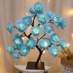 Lámpara de mesa europea Rose Flower Led Night Light Mesita de noche Luz de escritorio <span class=keywords><strong>para</strong></span> el hogar Decoración del banquete de boda - Product Image 3