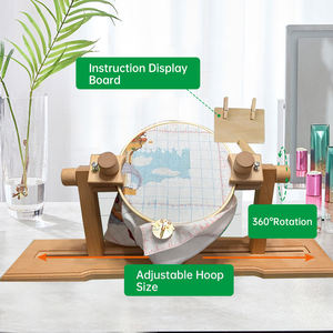 Support de cerceau à broder en bois de hêtre multifonctionnel Youlike 2024, rotatif à 360 degrés, accessoire de couture pour brodeurs - Product Image 4