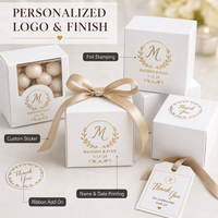 Boîtes à dragées personnalisées haut de gamme en carton rigide pour mariage, avec logo, pour invités, cadeaux de fête, en gros