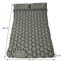 Matelas de camping gonflable léger de qualité supérieure, style fromage, en mousse 3D, taille simple, avec pompe à pied intégrée