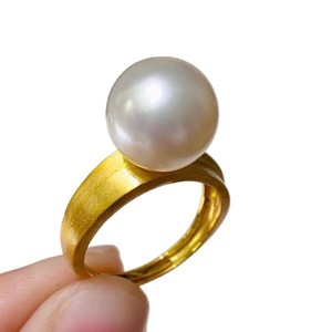 Anillo de Plata S925 10588DIY con Soporte Vacío, Serpiente Espiritual y Cuentas Redondas de 10-13 mm, Anillos de Perlas - Product Image 4