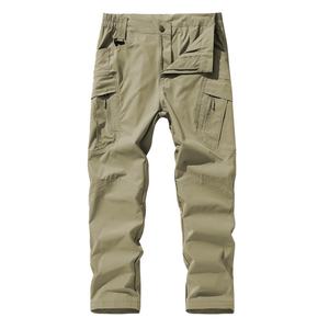 Pantaloni da Lavoro Casual da Uomo Multi-tasca a Gamba Dritta, Stile Americano Elasticizzati Larghi e Traspiranti Tipo Cargo - Product Image 3