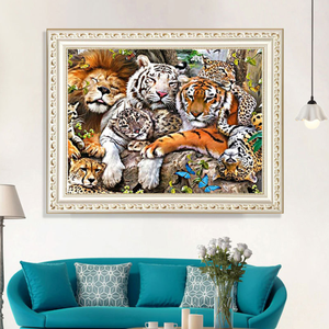 5D bricolage diamant peintures pleine perceuse broderie <span class=keywords><strong>dessin</strong></span> de conception animale pour la décoration de la maison - Product Image 2