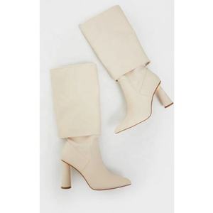 Ronda especial tacones de las nuevas mujeres de moda de la mitad de la rodilla <span class=keywords><strong>botas</strong></span> altas zapatos de punta 11 cm tacones zapatos Slip-on - Product Image 6