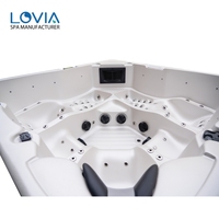 LOVIA Spa extérieur en gros, Bain à remous 5 places, 108 jets d'hydrothérapie, Double pompes 4HP, Jacuzzi, Baignoires et spas