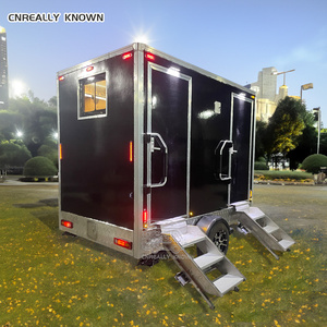CNREALLY KNOWN Remolque de Baño Portátil con Dos Baños, Diseño Moderno, Construcción de Acero, Uso en Exteriores, Duradero - Product Image 5