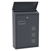 Boîte aux lettres murale en métal de style européen, verrouillable et résistante aux intempéries, pour usage extérieur résidentiel et d'appartement, vente en gros