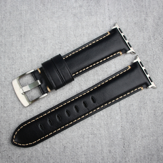 Boshiho Real Genuine Leather Watch Band Strap Belt for Apple Watch