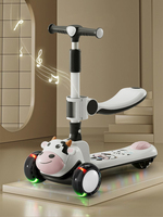 Trottinette à barre en T réglable, service OEM/ODM, trottinette 3 en 1 personnalisée pour tout-petits avec roues lumineuses