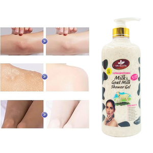 Vente en gros de gel douche blanchissant aux extraits de lait et lait de chèvre nettoyant pour le corps 1100ml pour une peau éclatante (bienvenue OEM/ODM) - Product Image 2