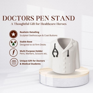 Portalápices Personalizado con Forma de Bata de Médico, <span class=keywords><strong>Regalo</strong></span> Promocional <span class=keywords><strong>para</strong></span> Empresas Farmacéuticas, Organizador de Escritorio <span class=keywords><strong>para</strong></span> Consultorio Médico, Portaplumas - Product Image 6