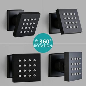2 pollici ottone <span class=keywords><strong>quadrato</strong></span> cromato finitura bagno massaggio corpo doccia Multi Jet testa idro doccia - Product Image 3