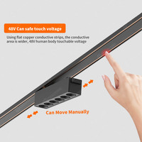 Système de Rails Magnétiques Ultra-Mince DC48V Lumière de Piste Intelligente Projecteur Linéaire LED Ultra-Plate pour Plafond