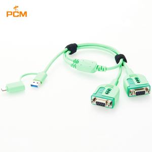 <span class=keywords><strong>Cable</strong></span> Serial Divisor en Y de 2 Puertos USB-A y USB-<span class=keywords><strong>C</strong></span> a Doble RS232 DB9 Hembra <span class=keywords><strong>con</strong></span> FTDI FT232RNL para Programación de Enrutadores y Conmutadores - Product Image 1