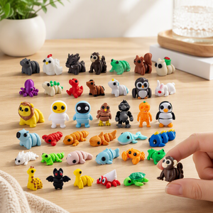 Figurine robot flexible imprimée en 3D : Pieuvre, Crabe ermite, Homard, Baleine, Dauphin, Tortue, Requin, Licorne, Dragon, Chauve-souris, Dinosaure - Product Image 1