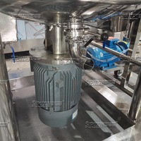 Homogeneizador Emulsionador Eléctrico Móvil de 300L con Calentamiento al Vacío |   Máquina Mezcladora de Crema y Loción Cosmética