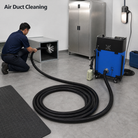 Machine de nettoyage de conduits d'air industriels, robot de nettoyage de système HVAC avec caméra CCTV, aspirateur à brosse rotative 3600W à vendre