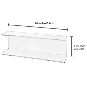 Manufacturer Direct Transparent PMMA Acrylic Floating Wall Shelves