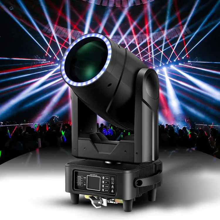 Factory Stage Lights Spot Wash Sharpy Light with RGB Halo Bar LED Moving Head Beam Lighting for Wedding DJ Disco Party KTV