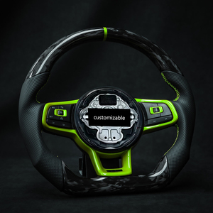 Volant sport en fibre de carbone forgé sur mesure pour VW Golf MK6 Jetta Sagitar <span class=keywords><strong>Bora</strong></span>, de l'ancien au nouveau modèle, amélioré - Product Image 2