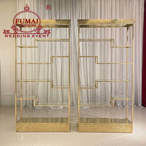 Étagères de présentation de bar en acier inoxydable pour la décoration de mariage, fabrication professionnelle - Product Image 5